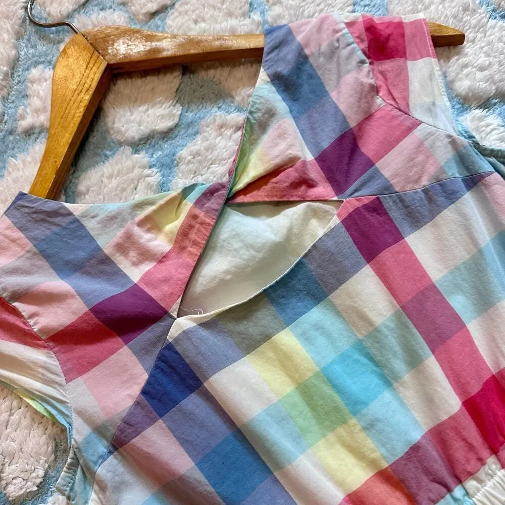 Gap Plaid Summer Dress Size 8